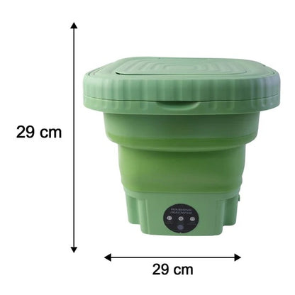 Portable Mini Folding Washing Machine with Drain Basket Compact Washer for Underwear Socks Baby Clothes Travel Camping Dorm and Apartment (1 Pc)