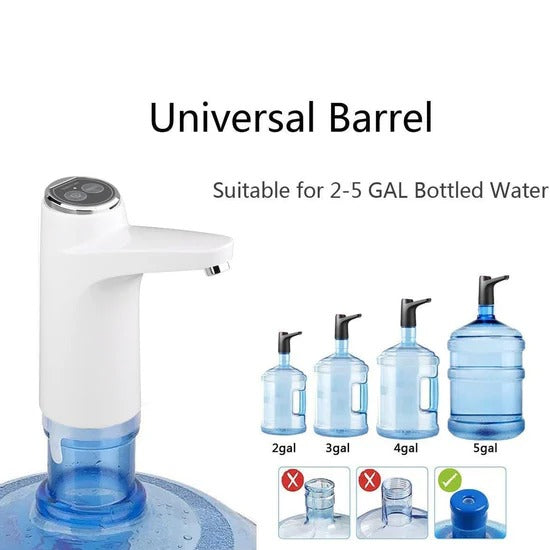 Foldable USB Rechargeable Automatic Water Dispenser Pump for 20 Litre Water Bottles Portable Electric Drinking Water Pump