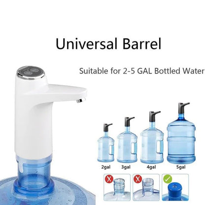 Foldable USB Rechargeable Automatic Water Dispenser Pump for 20 Litre Water Bottles Portable Electric Drinking Water Pump
