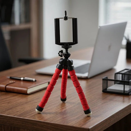 Mini Flexible Tripod Stand for Mobile Phones, Action Cameras and Kids Cameras – Lightweight Portable Camera Grip with 360° Ball Head (1 Pc)