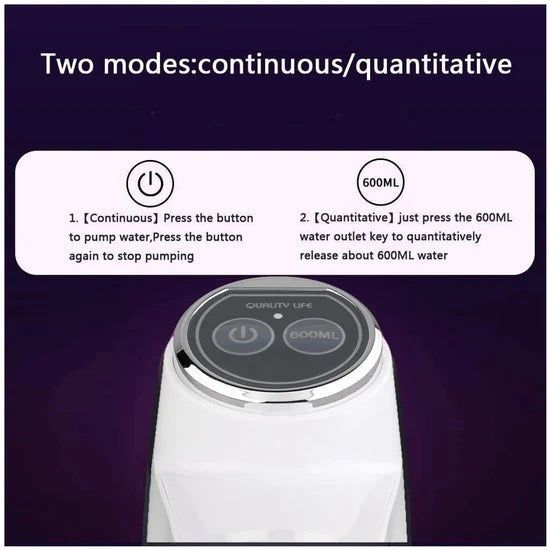 Foldable USB Rechargeable Automatic Water Dispenser Pump for 20 Litre Water Bottles Portable Electric Drinking Water Pump