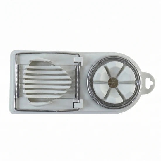 2 in 1 Egg Slicer and Egg Cutter with Stainless Steel Wires for Hard Boiled Eggs Fruits and Soft Food Slicing (1 Pc)