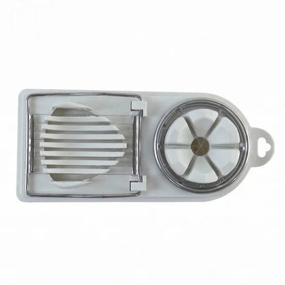 2 in 1 Egg Slicer and Egg Cutter with Stainless Steel Wires for Hard Boiled Eggs Fruits and Soft Food Slicing (1 Pc)