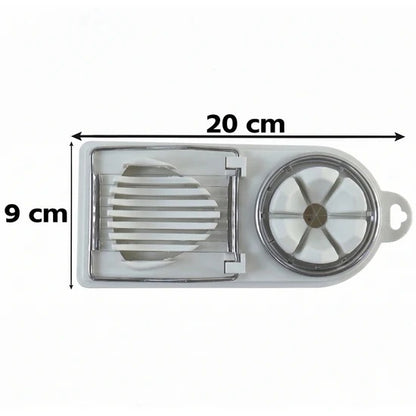 2 in 1 Egg Slicer and Egg Cutter with Stainless Steel Wires for Hard Boiled Eggs Fruits and Soft Food Slicing (1 Pc)