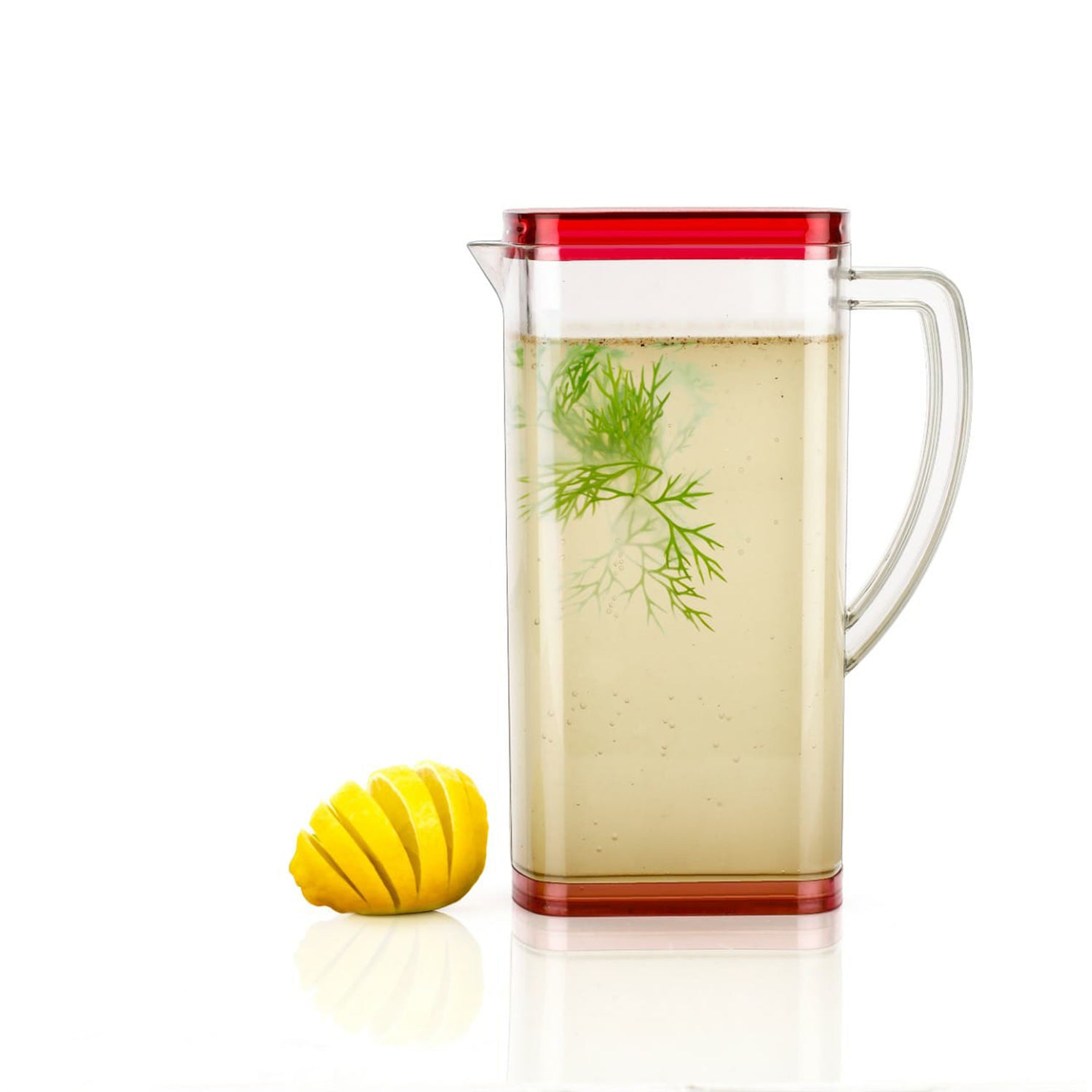 2000ml Square Water Jug with Lid Refrigerator Beverage Pitcher for Water Juice Cold Drinks and Daily Storage