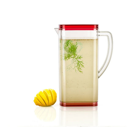 2000ml Square Water Jug with Lid Refrigerator Beverage Pitcher for Water Juice Cold Drinks and Daily Storage