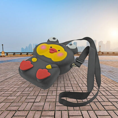Cute Cartoon Girls Mini Backpack and Shoulder Bag – Portable Silicone Crossbody Purse for Kids, Girls and Women – Lightweight Gift Bag (1 Piece Mix Color)