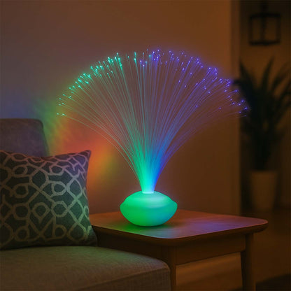 Fiber Optic LED Decorative Lamp – Color Changing Light Fountain Table Lamp for Party, Home Décor, Night Ambience and Festive Decoration (1 Pc)
