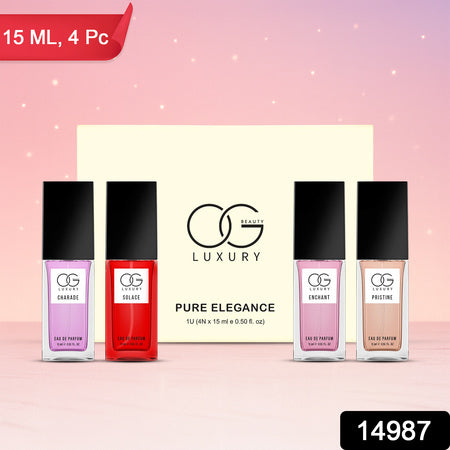 Og Beauty Luxury Pure Elegance Eau De Parfum - (4 Pc Set 15 Ml)