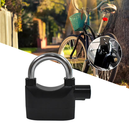 Anti Theft Siren Alarm Padlock Waterproof Security Lock with Loud Alarm and 3 Keys for Bike, Gate, Garage, Shutter and Toolbox (1 Set)