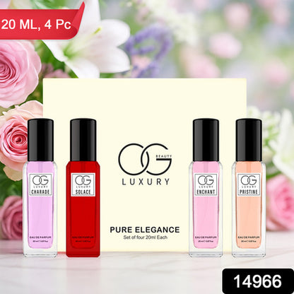 Og Beauty Luxury Pure Elegance Eau De Parfum Gift - (4 Pc Set 20 Ml)
