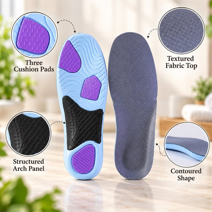 Cushioned Arch Support Shoe Insoles (1 Pair Size 4546)