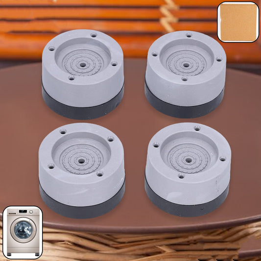 Washing Machine Support Pads Adjustable Anti Vibration Noise Reduction Feet for Washer Dryer Furniture and Home Appliances (4 Pcs Set)