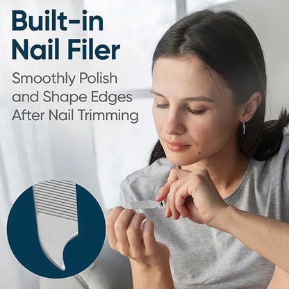 Premium Heavy-Duty Stainless Steel Nail Cutter with Built-In Nail File | Sharp Anti-Slip Nail Clipper for Fingernails, Toenails, Clean Trimming & Precise Grooming (1 Pc)