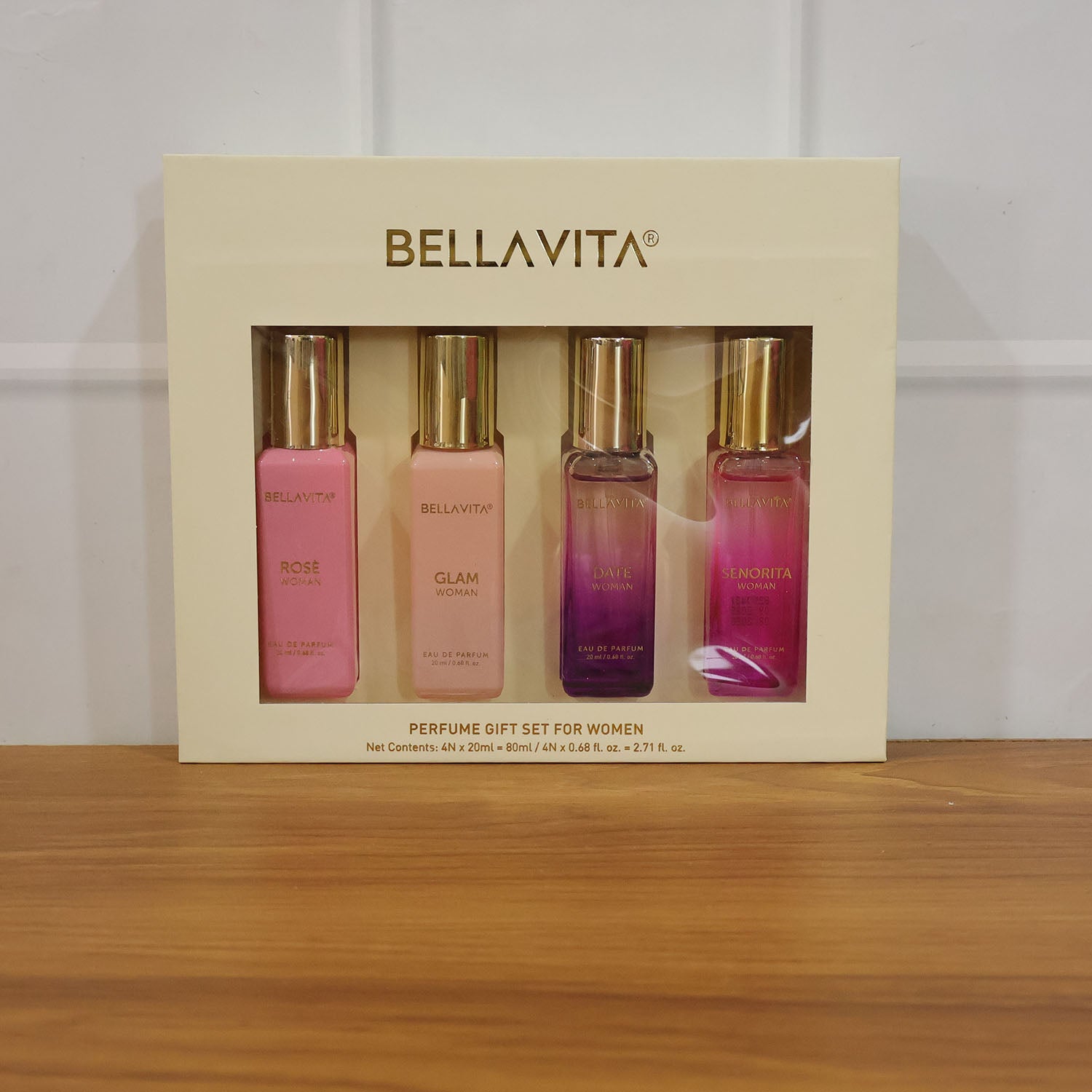 Bellavita Luxury Women Eau De Parfum Gift Set - 4 Pc 20 ML Each