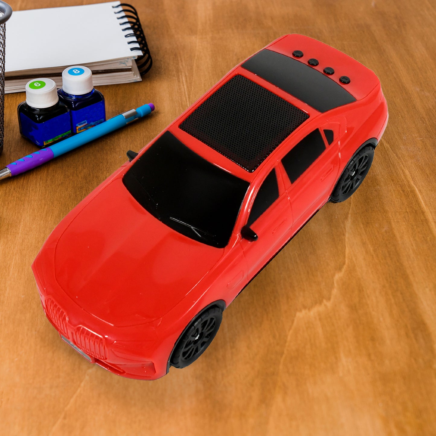 Wireless Bluetooth Car Shape Speaker, Portable Music Speaker with Bluetooth, TF Card, USB and FM Radio Support (1 Pc)