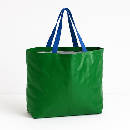 Eco-Friendly Large Reusable Shopping Tote Bag 62 x 44 cm with Strong Shoulder Straps for Grocery, Vegetables, Fruits and Daily Essentials