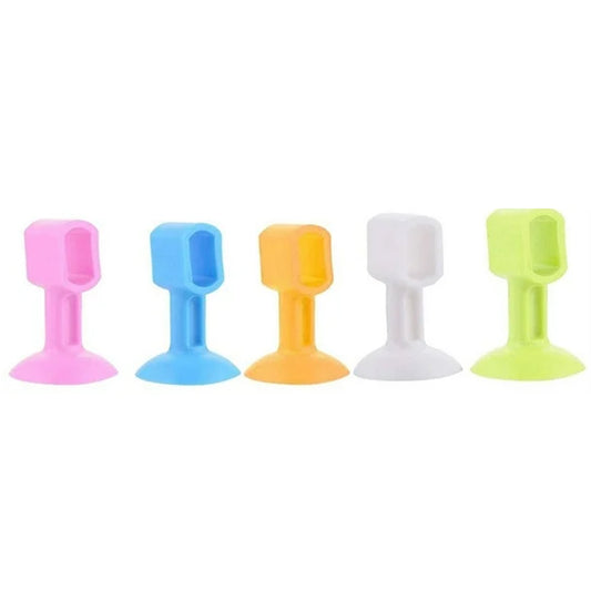 Self-sucking Silicone Door Stopper (5 Pcs) |Anti-Collision Wall Protectors | Self-Sucking | No Drill Installation