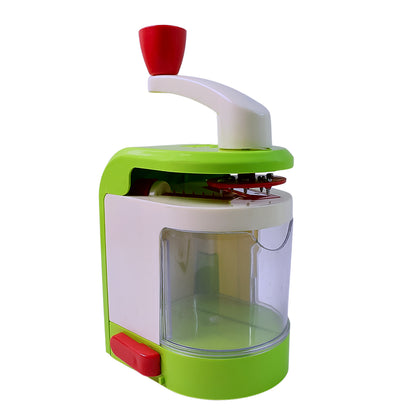 Manual Ice Snow Maker and Spiral Vegetable Cutter with Stainless Steel Dual Blades and Vacuum Base (1 Set)