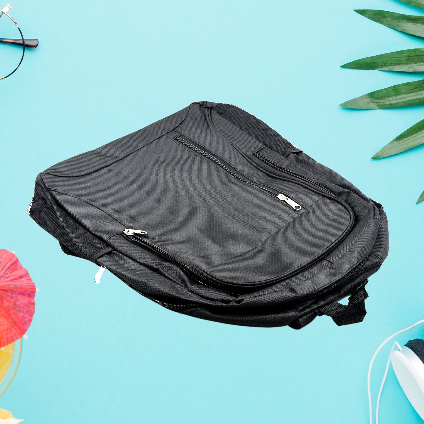 Water-Resistant Polyester Laptop Backpack for Men and Women with Padded Laptop Compartment and Multiple Organizer Pockets