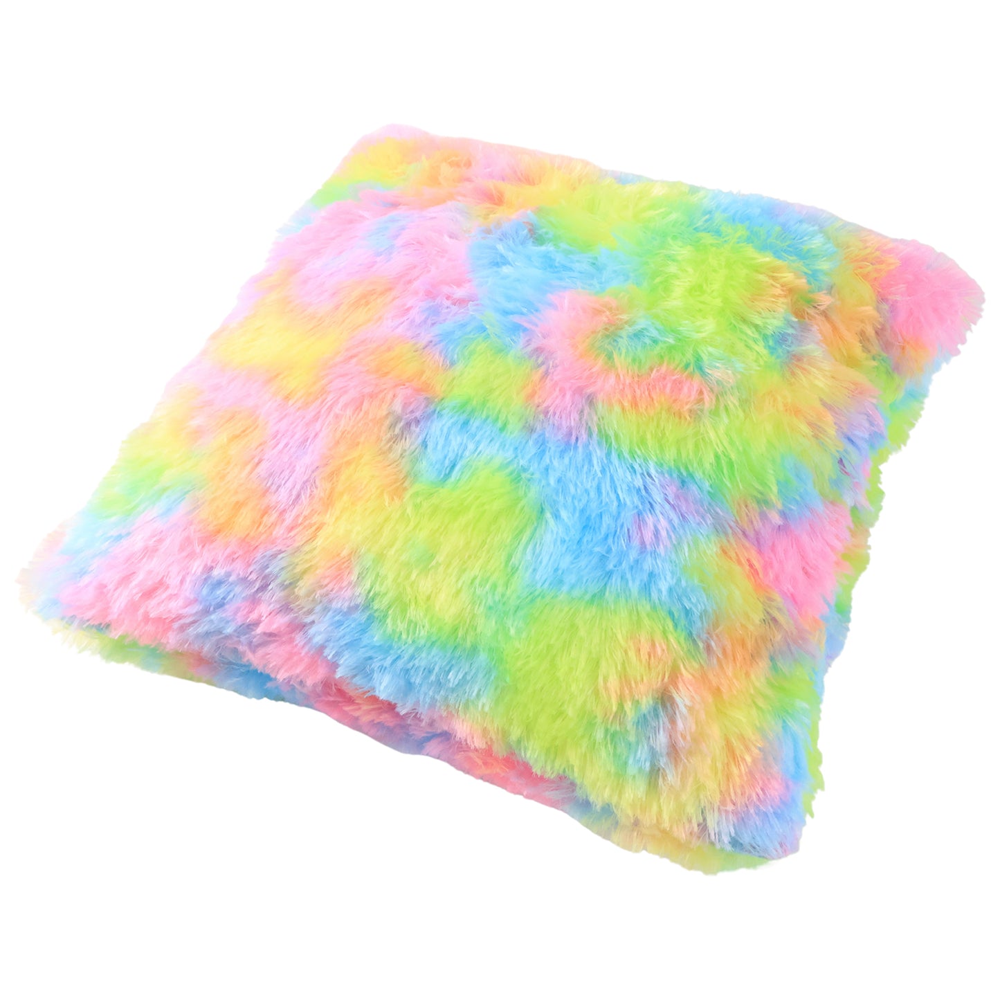Soft Plush Multicolor Rainbow Cushion Pillow – Fluffy Decorative Throw Pillow for Sofa, Bed, Living Room and Gifting
