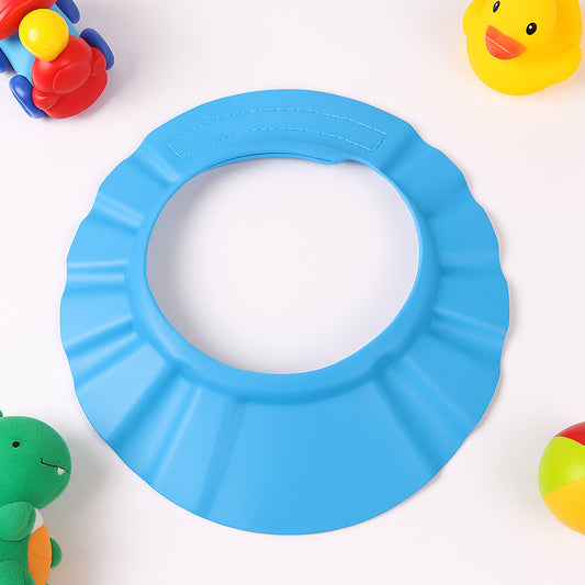 Adjustable Baby Shower Cap Soft Bath Shampoo Protection Hat with Eye and Ear Shield for Toddlers and Infants (1 Pc Mix Design and Size)