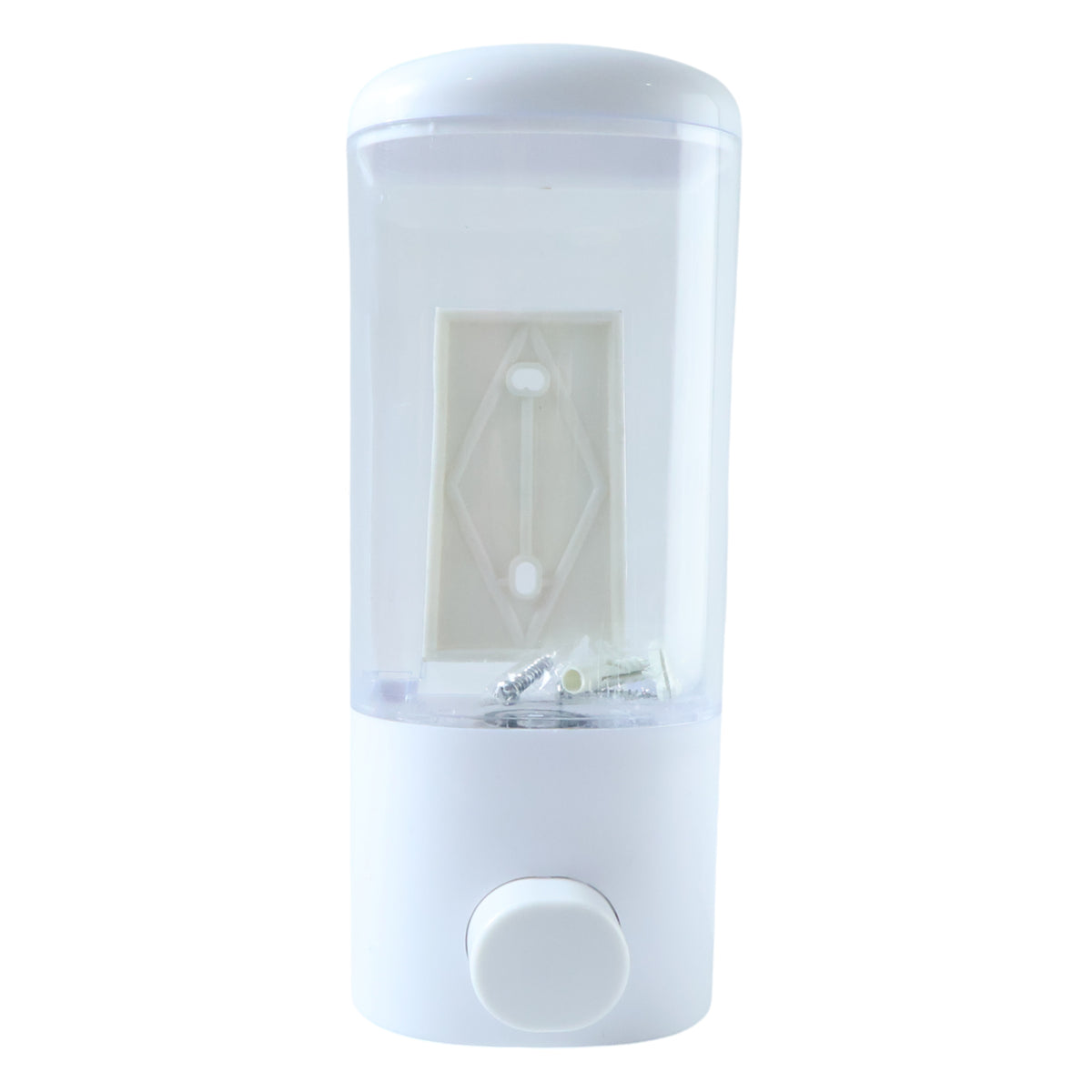 Wall-Mounted Liquid Soap and Hand Wash Dispenser 500 ml, Manual Push-Button Refillable Dispenser for Bathroom, Kitchen, Office and Commercial Wash Areas (1 Pc)