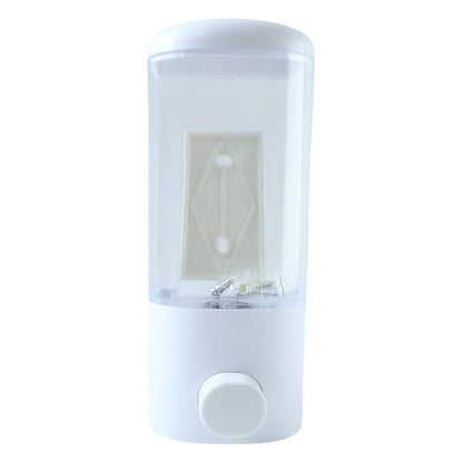 Wall-Mounted Liquid Soap and Hand Wash Dispenser 500 ml, Manual Push-Button Refillable Dispenser for Bathroom, Kitchen, Office and Commercial Wash Areas (1 Pc)