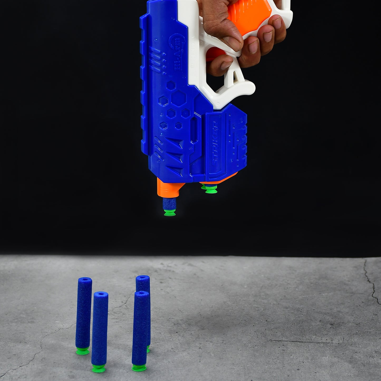 Hi-Arm Toy Gun with 10 Foam Suction Bullets – ABS Plastic Target Shooting Toy with Easy Pull-Back Action for Kids (Made in India)