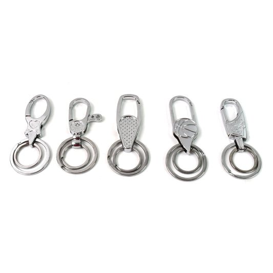 Heavy Duty Key Holder Keychain Key Chain (1 Pc Mix Design) | Fashion Waist Buckle Keychain | Round Key Ring Clips for Car, Bike & Home Keys