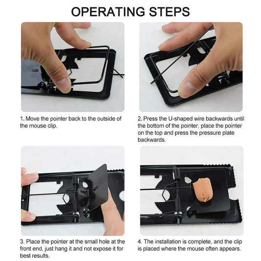 Reusable Mouse Trap Catcher – Heavy Duty Snap Rodent Trap for Indoor Mouse and Small Rodent Control (2 Pc Set)