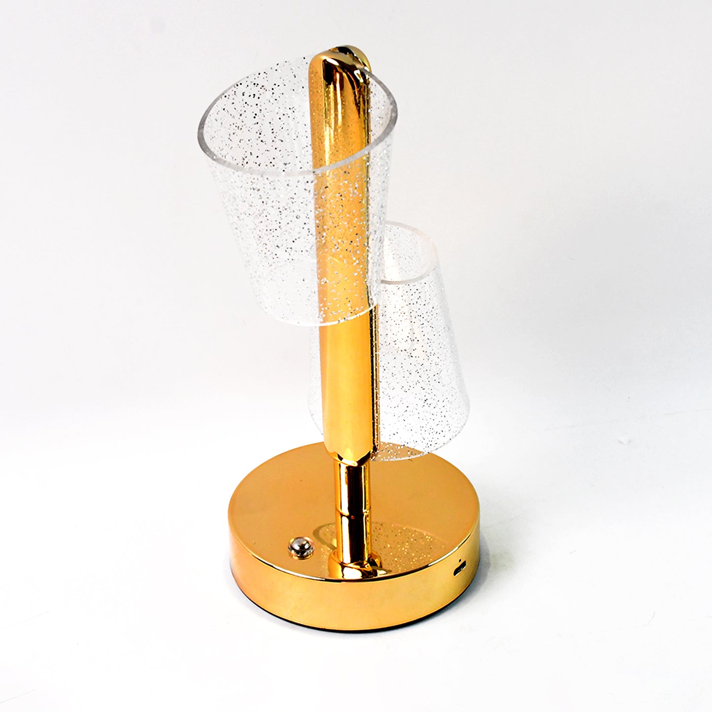 Modern Luxury Crystal Led Double Shade Table Lamp (1 Pc)