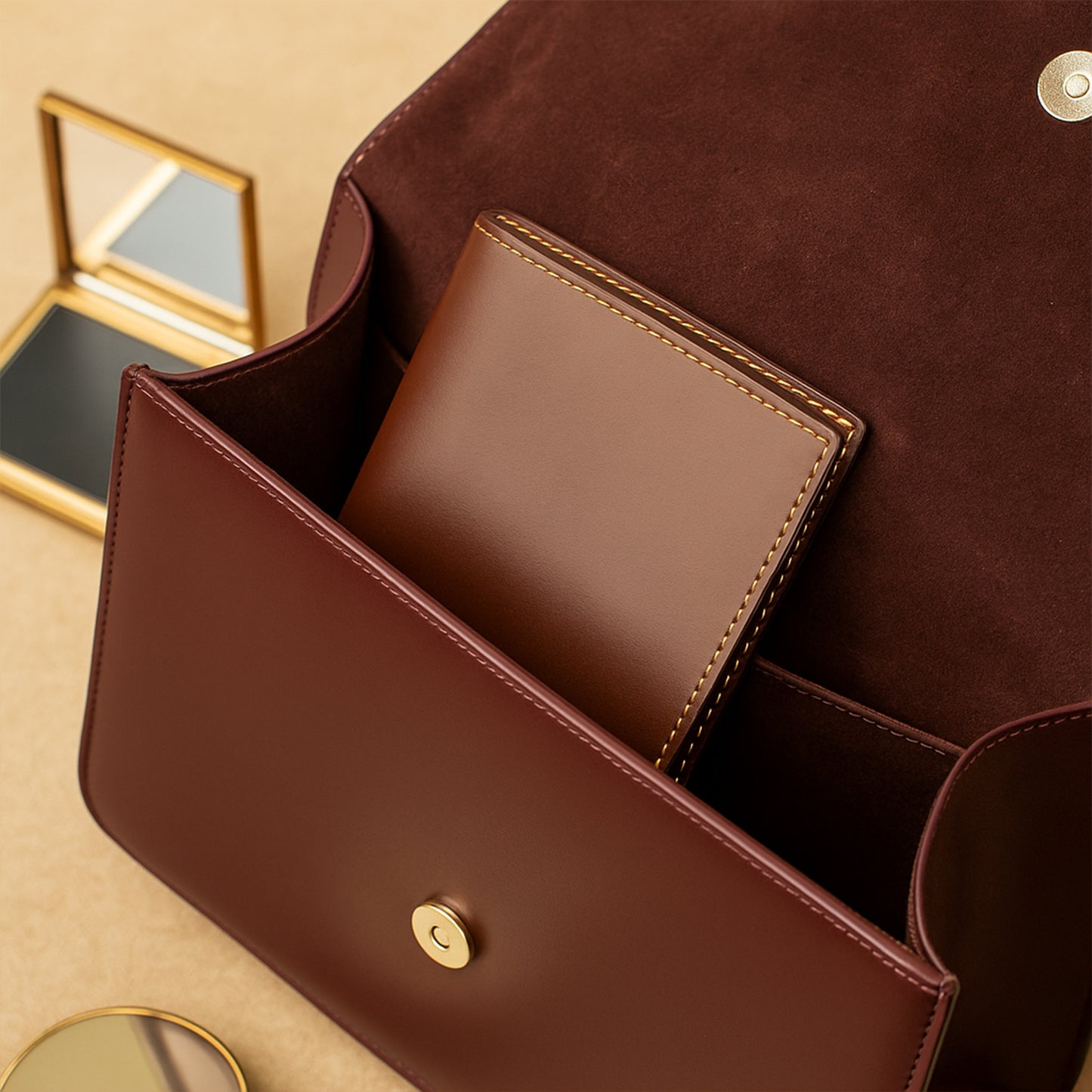 Premium PU Leather Multipurpose Card Holder, Passport Cover & Slim Travel Wallet – Stylish Tri-Fold Design with Multiple Card Slots, Currency Pocket, Durable Stitch Finish & Compact Professional Look (1 Pc)