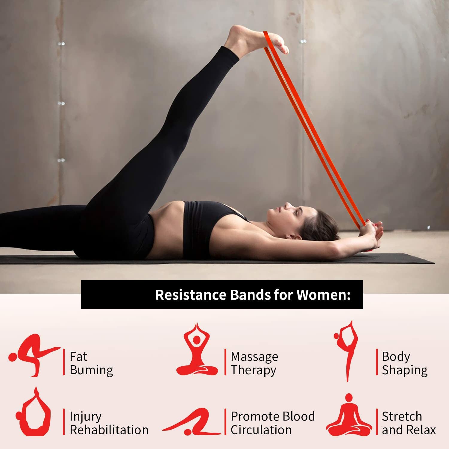 Heavy-Duty Resistance Exercise Band – Long Loop Power Band for Workouts, Strength, Mobility, Stretching and Assisted Pull-Ups (Durable Dual-Layer Fitness Band) - 2080×13 mm