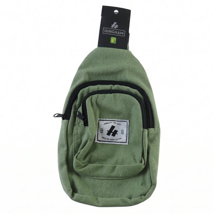 Multi Pocket Sling Crossbody Bag Canvas Chest Bag with Adjustable Strap for Phone Cards Wallet and Daily Essentials (1 Pc)