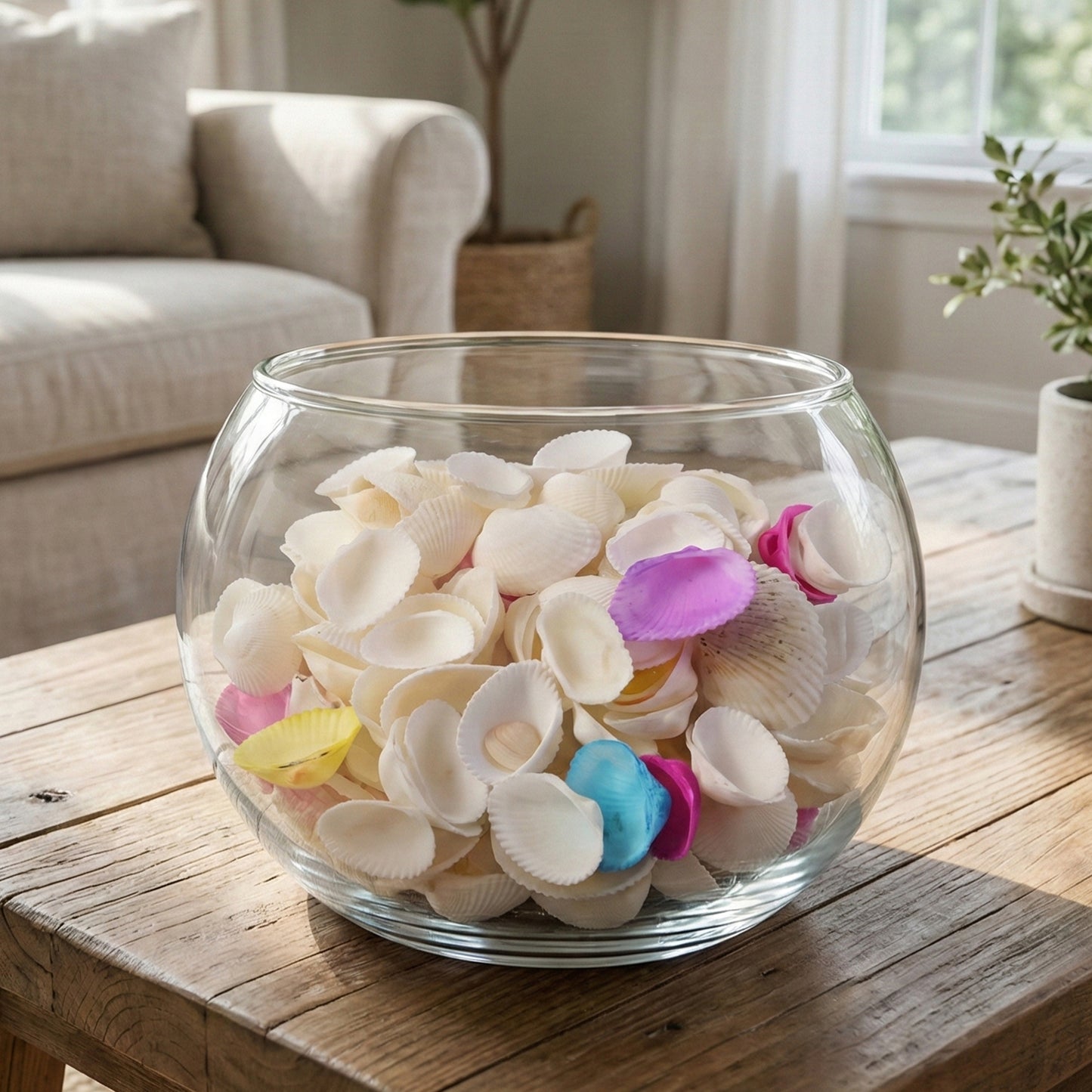 Decorative Seashells Set for Home Decoration, Vase Filler, DIY Crafts, Table Decor, Bowl Fillers & Event Styling – Natural Shell Decor Set (1 Set)