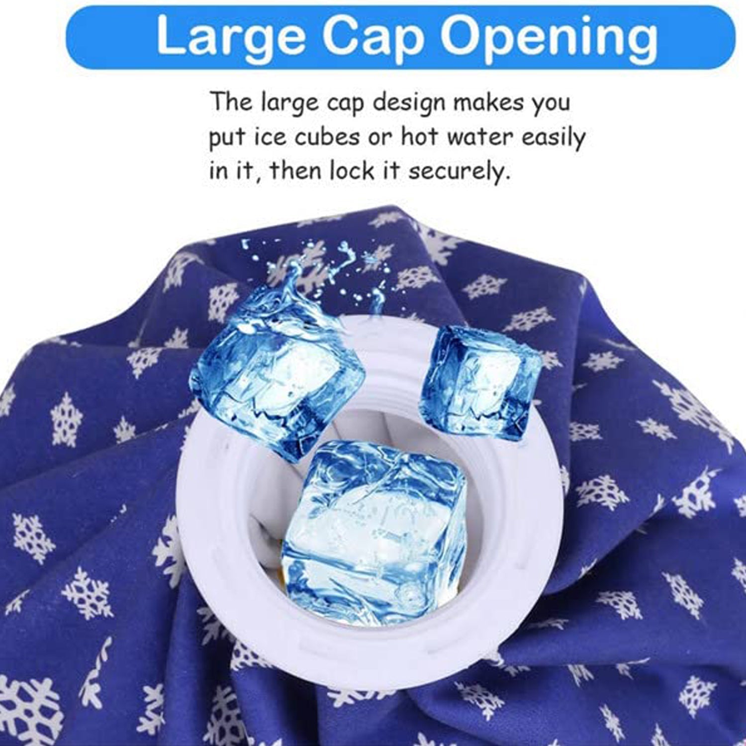 Reusable Pain Relief Ice Bag for Cold Therapy – Leakproof Fabric Ice Compress Bag for Joint, Muscle and Sports Recovery (1 Pc)