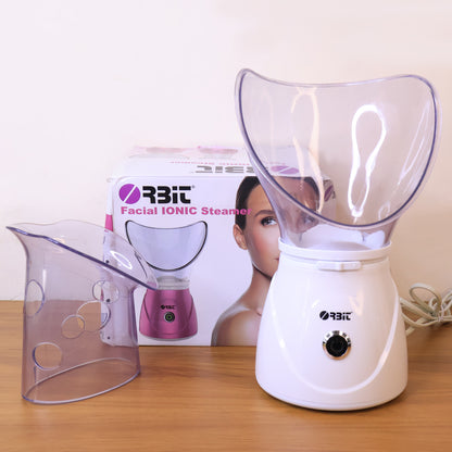 Orbit Professional Facial Steamer 130W Ionic Steam Inhaler for Skin Care, Deep Pore Cleansing, Spa Therapy, Cold and Cough Relief (1 Pc)