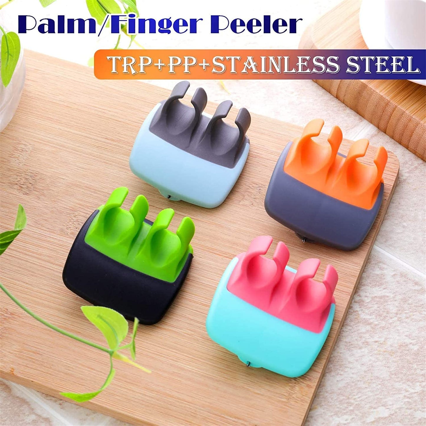 Hand Palm Vegetable Peeler with Rubber Finger Grip for Potato, Fruits, Cucumber and Kitchen Cooking (1 Pc)