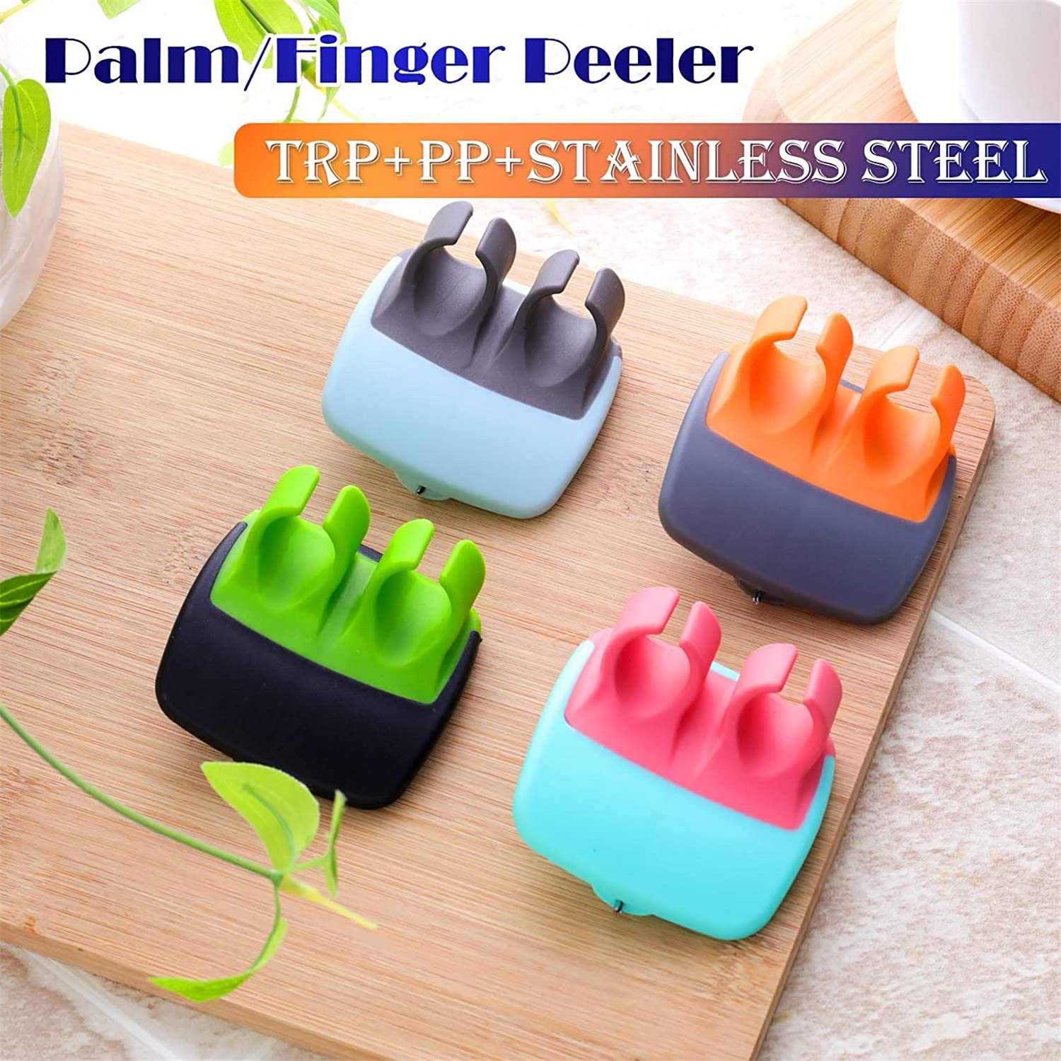 Hand Palm Vegetable Peeler with Rubber Finger Grip for Potato, Fruits, Cucumber and Kitchen Cooking (1 Pc)
