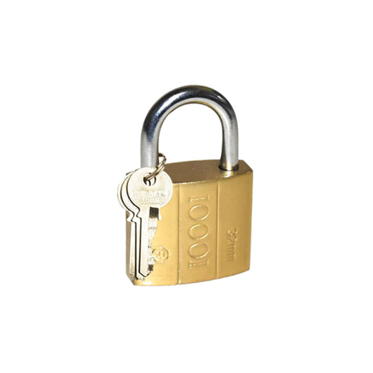 Solid Brass Multipurpose Padlock with 2 Keys Heavy Duty Security Lock for Door Locker Cabinet Gate and Bags (1 Pc)