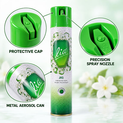 Jasmine Room Freshener Spray 200ml | Floral Fragrance Aerosol Air Freshener for Home, Bedroom, Bathroom and Office