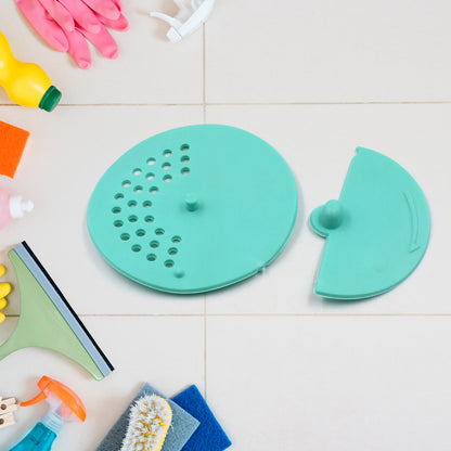 Drain Cover Round Rubber Anti-Odor Floor Drain Cover Bathroom Hair Catcher Kitchen Sink Filter and Bath Plug (1 Pc)