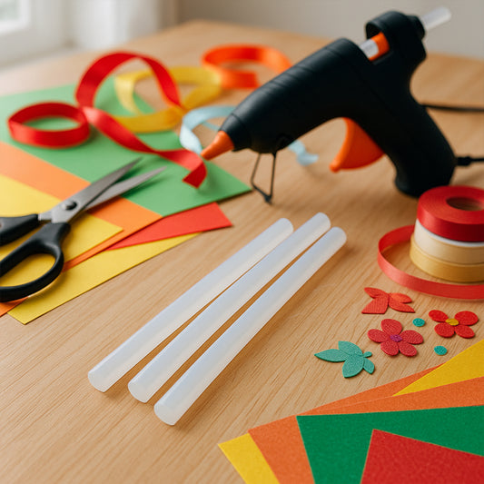 Hot Melt Glue Sticks for Glue Gun Pack of 3 | 20 cm Long Strong Bond Fast Melting Adhesive Sticks for DIY Crafts Repair Packaging and School Projects