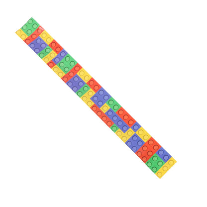 Colorful Snap Slap Bracelet Toy Set – 12 Pc Fun Wrist Band Toys for Kids, Multicolor Brick Pattern Snap-On Bracelets for Party Favors, Return Gifts & Playtime Fun