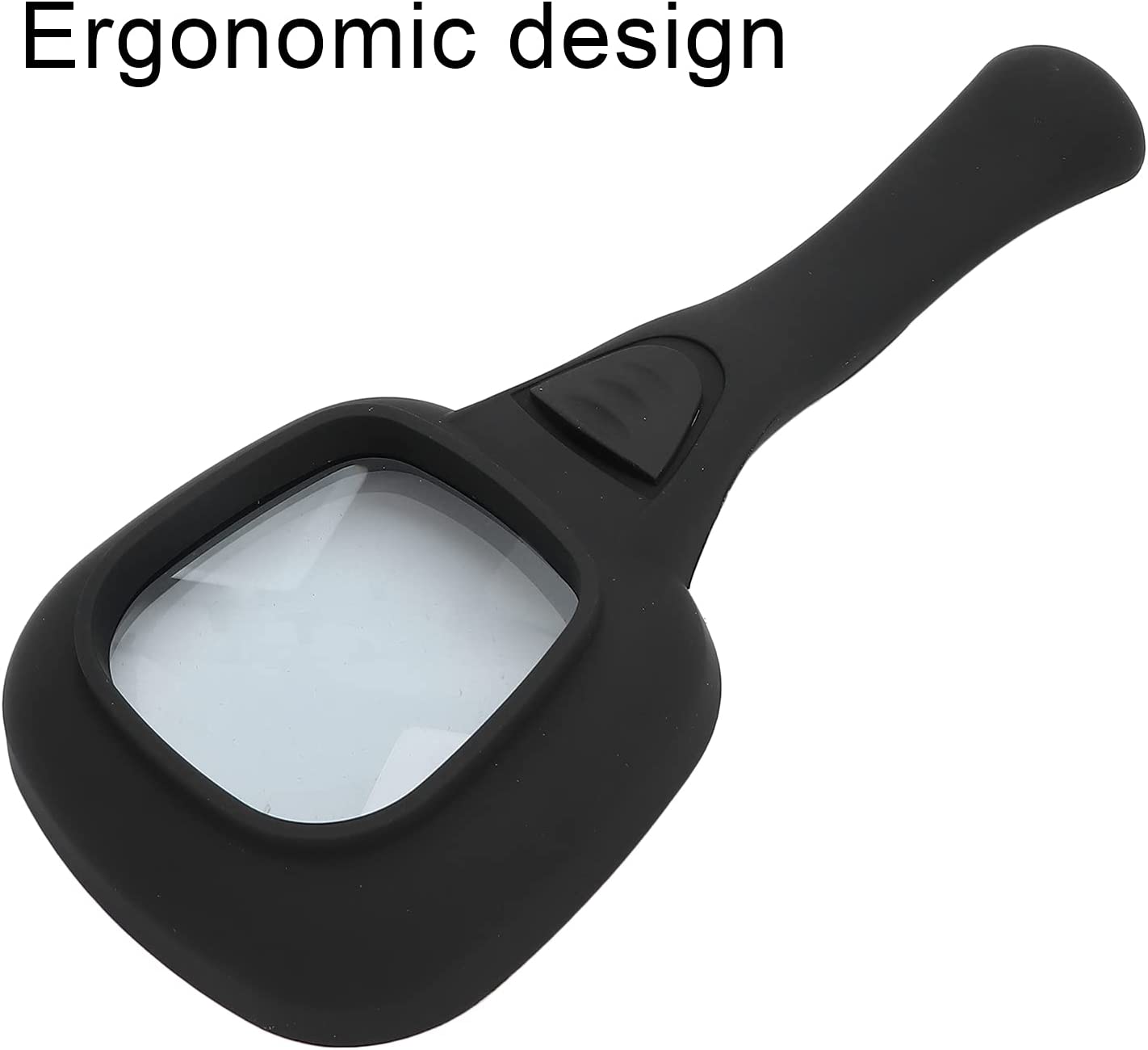 Handheld Magnifying Glass with 6 LED Lights – Illuminated Reading Magnifier for Seniors, Inspection, Coins &amp; Jewelry (1 Pc)