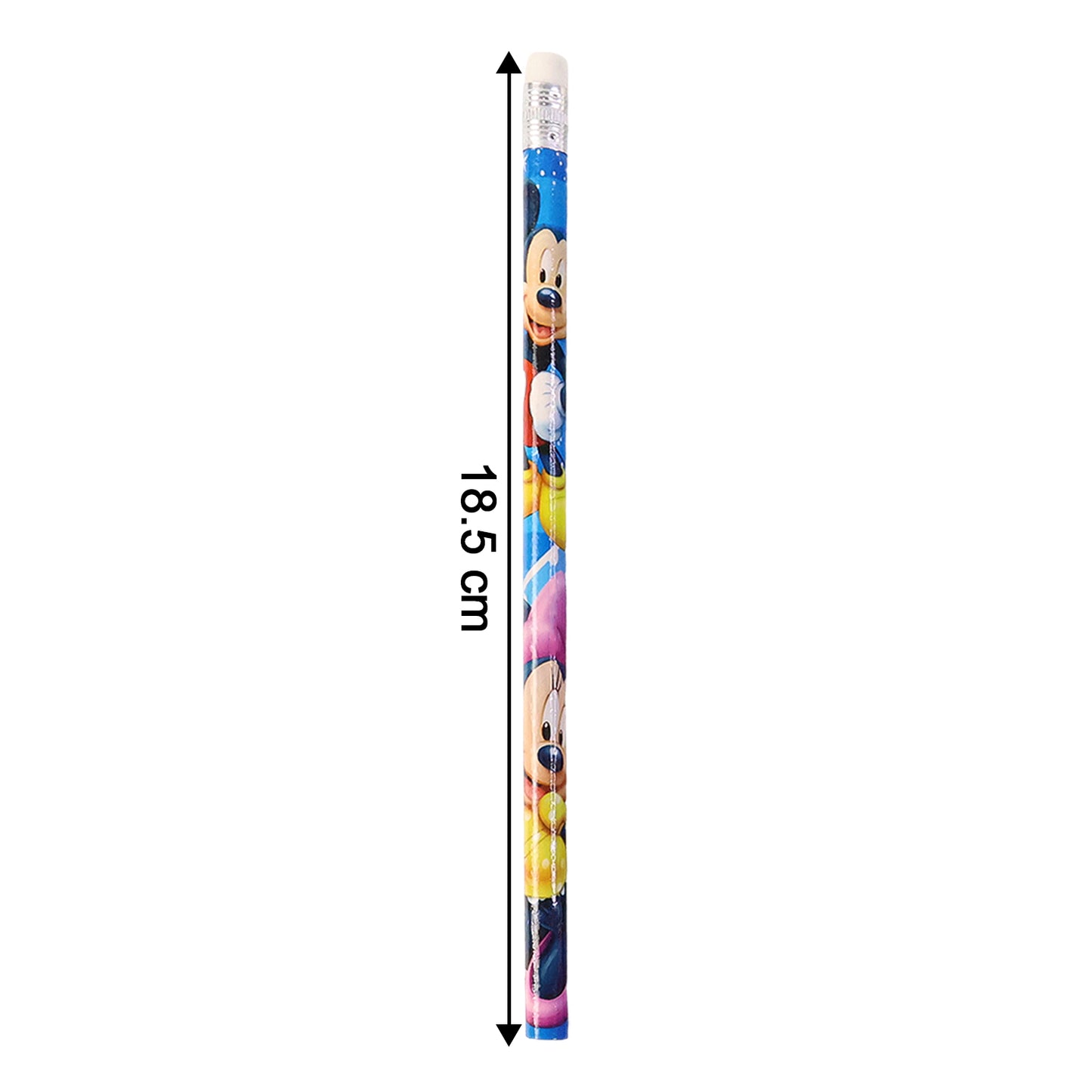 Premium Cartoon-Printed Graphite Pencils Set for Kids – 12-Piece Pack with Eraser Tips. Attractive Multicolour Character Design Pencils for Daily Use