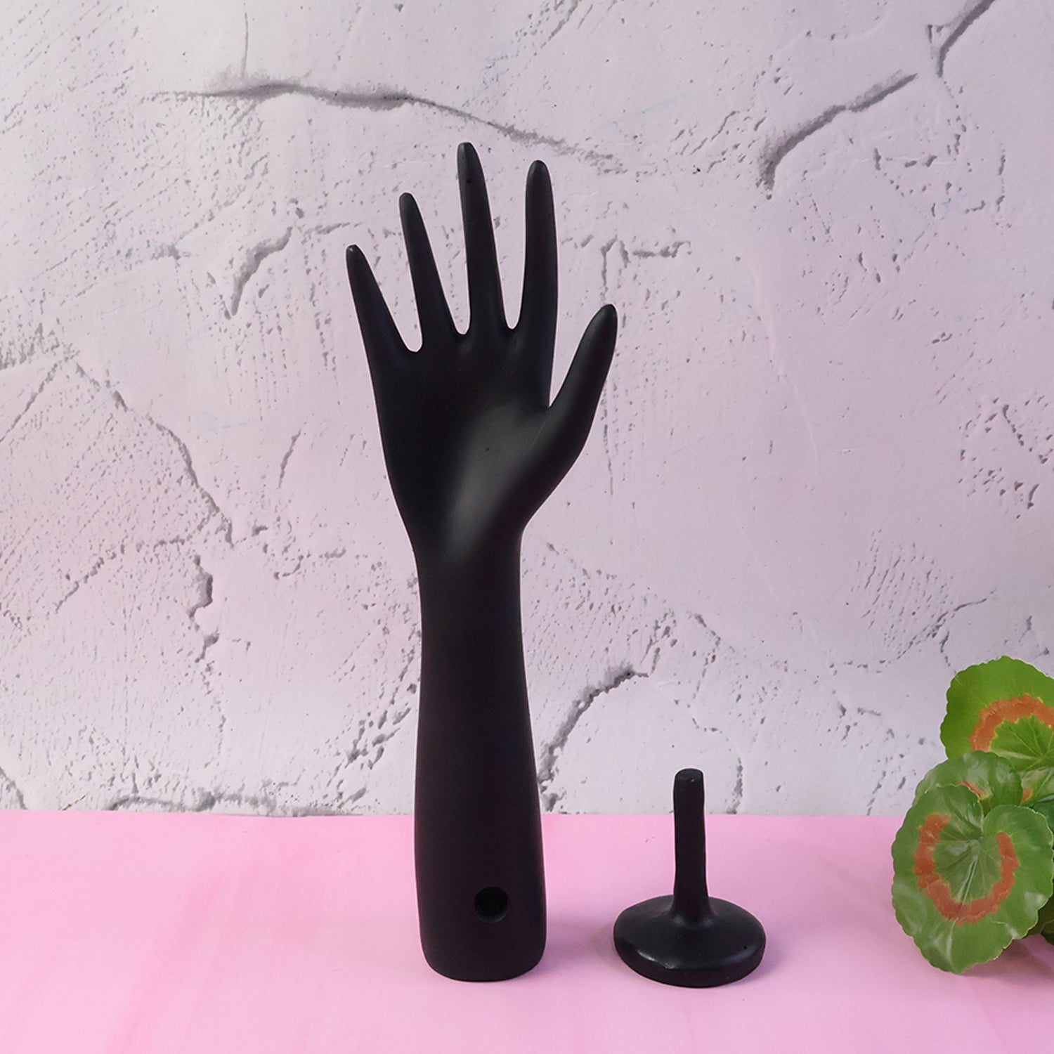 Elegant Black Hand-Shaped Jewelry Display Stand for Rings, Bracelets, Watches &; Accessories (1 Pc)