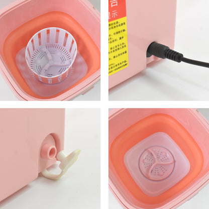 Portable Washing Machine Foldable Washer And Dryer Combo (1 Set Mix Color)