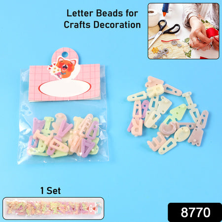Alphabet Letter Beads Set for Craft Decoration and DIY Projects – Decorative Plastic Letter Beads for Jewelry Making, Art and Creative Activities (1 Set)